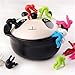One Pair Useful Small People Shaped Tableware Lid Insert Rubber Inserts Convenient Cookware