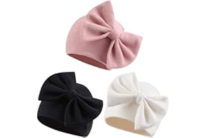 BAMERY Newborn Baby Girl Hat Cotton Baby Bow Beanie Preemie Hats Spring Infant Hats for Girls 0-12 Months