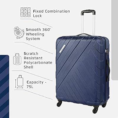 Safari Ray Polycarbonate 77 cms Midnight Blue Hardsided Check-in Luggage (RAY 77 4W