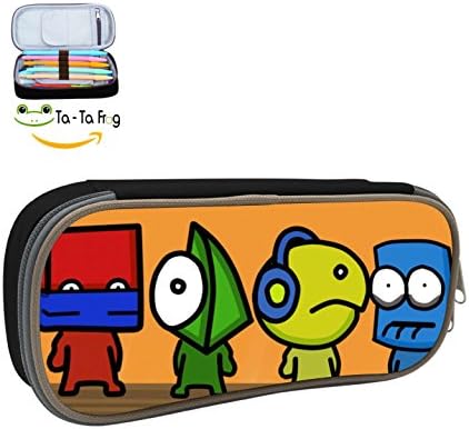 lovely uu BattleBlock Theater Students Super Large Capacity Canvas Pencil Case Pen Bag Pouch Stationary Case Makeup Cosmetic Bag