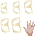 YMPEKA 5pcs Oval Finger Splint, Finger Support Trigger Finger Splint Finger Straightener Brace for Thumb Middle Pinky or Ring Finger (6,8,10，12，13 `Sizes)