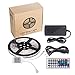 LED Flexible Strip Lights, 300 Units SMD 5050 LEDs, 12V DC Waterproof Light Strips, RGB LED Light Strip Kit with 44Key Remote Controller and Power Supply for Kitchen Bedroom Car Party