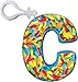 iscream Alphabet Letters Vanilla Scented Letter C Initial Microbead Filled Backpack Keyring Clip