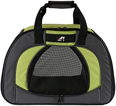 Vaniwear Outdoor Portable Foldable Carrier for Pets Dog Cat Comfort Dome-Shapded Tote Soft-Sided Bag Medium Size (Spinach Green/Grey)