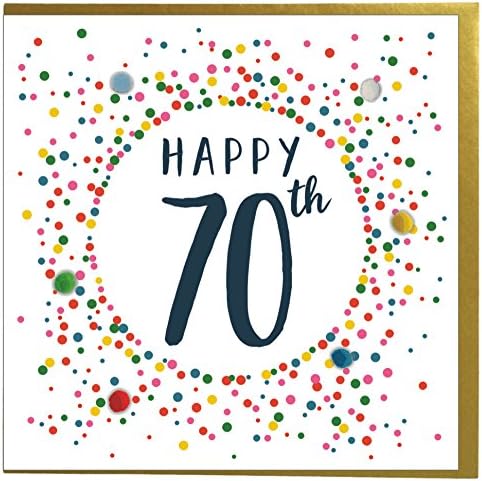 Pom Pom "70th" Greeting Card - Image 3
