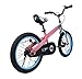 RoyalBaby Boys Girls Kids Bike 18 Inch Matte Button Bicycles with Kickstand Child Bicycle Pink