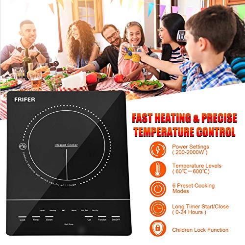 Frifer Builtin Induction Ceramic Hob, 220V Burner Touch Control