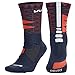 Nike Mens Hyper Elite Lebron Basketball Socks Large (Size 8-12) Navy, Red 5067410
