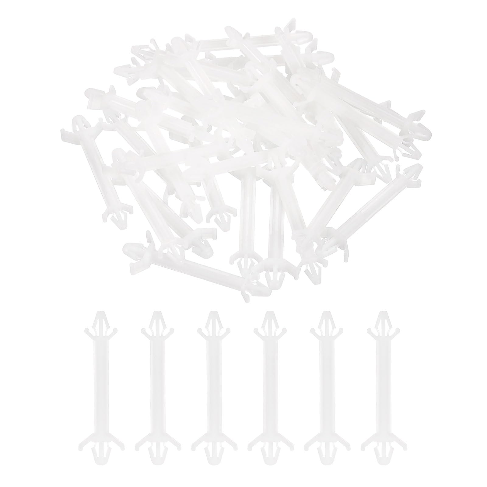PATIKIL 60PCS PCB Board Isolation Column, Nylon Reverse Locking Circuit Board Clips Standoff Double Head Insulation Bracket Support Height 35mm /1.38"