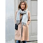 100% Pure Baby Alpaca Wool Scarf, Solid Natural Dye-free Colors for Men & Women