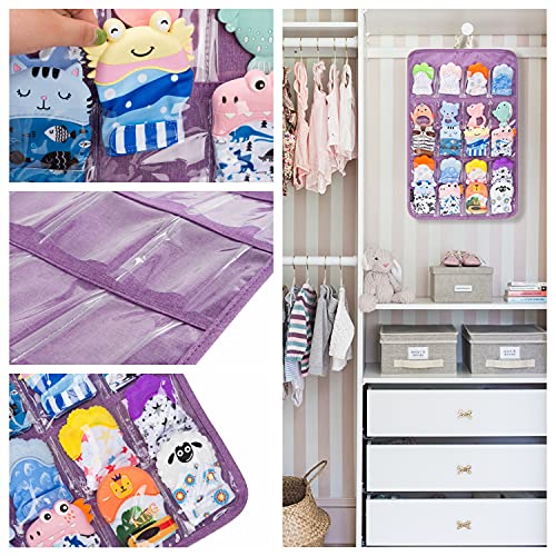 Hanging Baby Teething Mitten Organizer Storage, Baby Mittens Teething