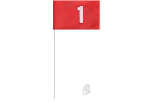 TALITARE Putting Green Flags, 6 Ft Golf Flagstick, 1 Pack Golf Flag with Detachable Pole, Golf Pin Flag Hole Set with Ball Retriever for Backyard (Number 1)
