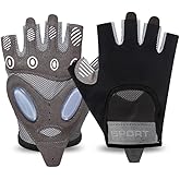 NociHah Mens Womens Half Finger Cycling Gloves with Anti-Slip Silicone Gel Pad Breathable Mountain Bike Gloves