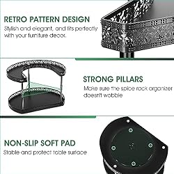 Kalrin Lazy Susan Turntable Organizer, 2-Tier Spice