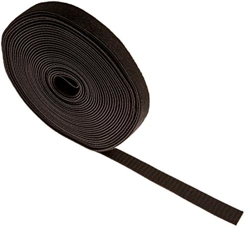 Premium Quality Velcro Style-Bulk Reel-Hook &amp; Loop-Black-¾"/.75 inch wide, 10 meters/32.8 feet in length - cable management - datainfrastore