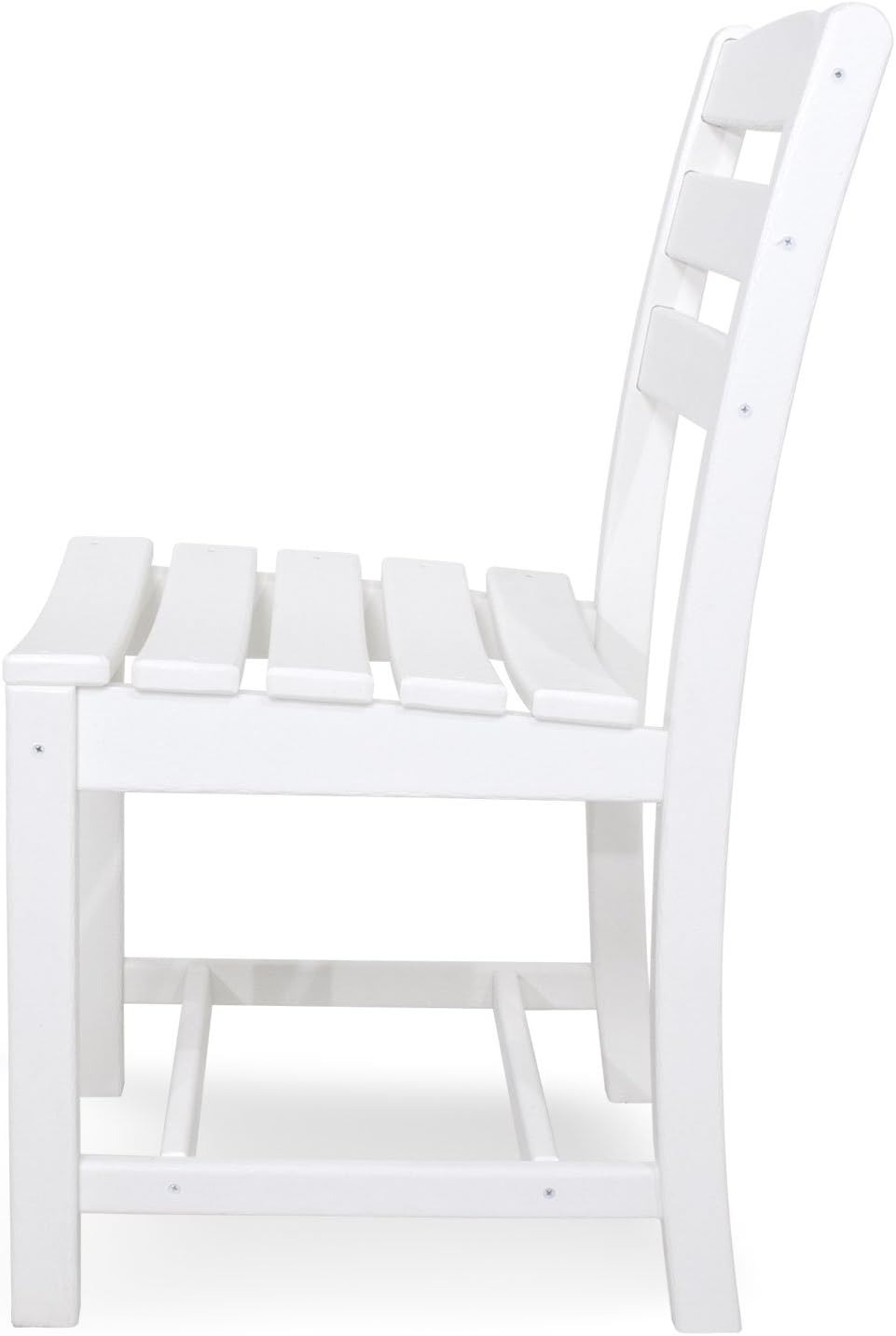 POLYWOOD TD100WH La Casa Café Dining Side Chair, White : Patio Dining Chairs : Garden & Outdoor