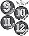 Baby's Firsts Gender Neutral Month by Month Milestone Chalkboard Stickers for Boys & Girls, Newborn Monthly Onesie Sticker Set, Anti Glare Scrapbook Photo Prop Keepsake and Baby Registry and Shower Gi