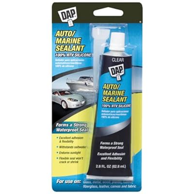 Dap 00694 2.8-Ounce Silicone Rubber Auto/Marine Sealant, Clear