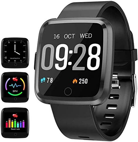 HitTopss Waterproof Fitness Tracker Sport Watch Smart Bracelet with Pedometer Calorie Counter Heart Rate Sleep Monitor for Kids Women Men Activity Tracker