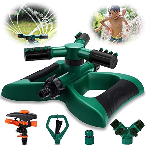 Vimpro Lawn Sprinkler, Automatic 360 Degree Rotating Lawn Garden Sprinkler Irrigation System Covers Large Area with Leak-Free Design, Summer Outdoor Water Park Accessories for Kids, Butterfly Shape