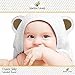 Organic Bamboo Baby Hooded Towel, Baby Bath Towels, Bamboo Baby Towel - Ultra Soft Bamboo Baby Hooded Towel by Harlem and Zoe - Bear Ears On Hood, Super Absorbent, Hypoallergenic, Durable