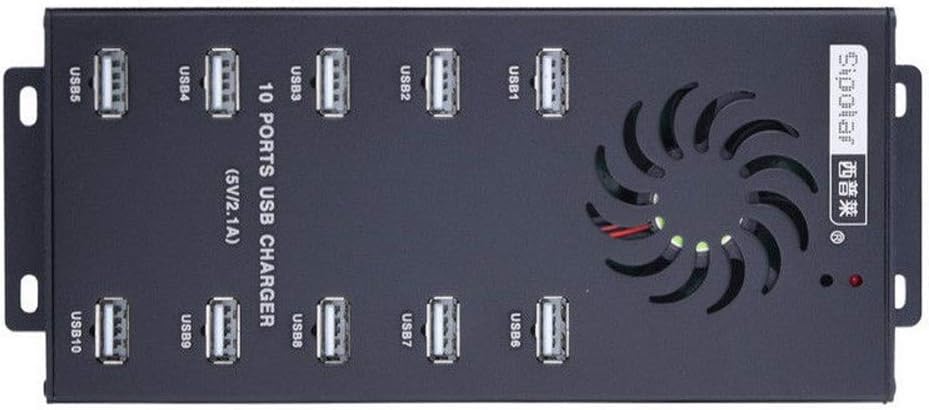 UHPPOTE Sipolar C-401 Industrial Grade USB2.0 10 Port Hub Charger Adapter W/ Cooling Fan