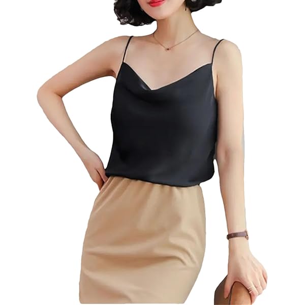 Women Crop Tie Front Camisole Casual Summer Lace Trim