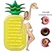 SYITCUN Giant Inflatable Pineapple Pool Party Float Raft Summer Outdoor Swimming Pool Inflatable Floatie Lounge Pool Loungers Adults & Kids-Enjoy Summer Time Family with 3 Inflatable Drink Holder