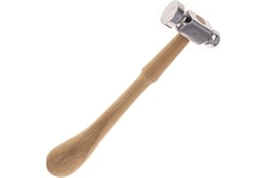 Universal Tool Ball-Peen Jewelry Chasing Hammer Dual Face Smooth Flat Side Rounded Side, 10 Inch