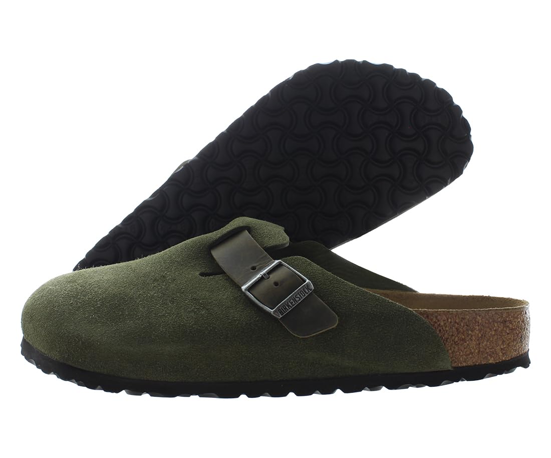 Birkenstock Men's Boston Clogs, Thyme, Green, 12