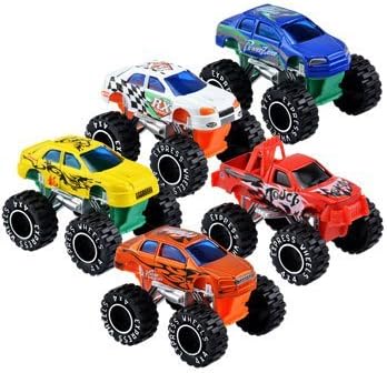Turbo Wheels Mini Monster Trucks, 3" Set of 4