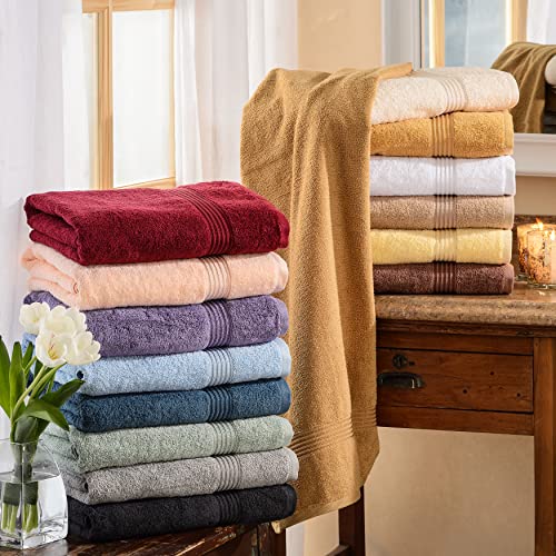 SUPERIOR Luxury Cotton Bath Towel Set 6Piece Towel Set, Premium