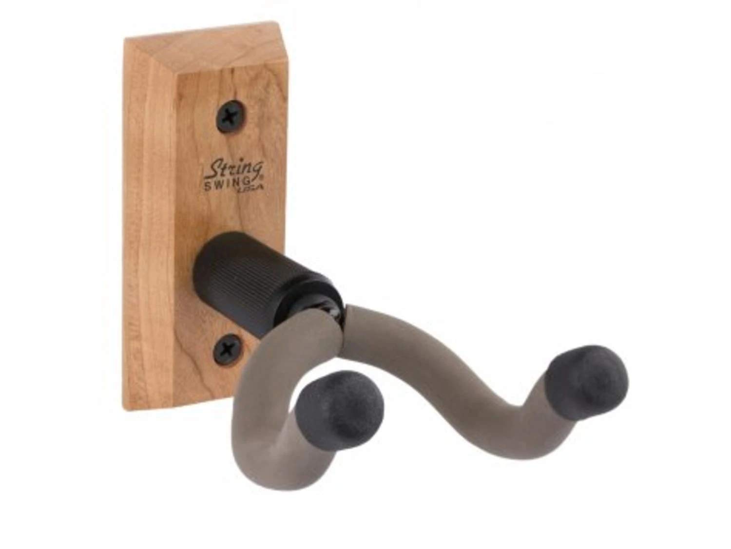 String Swing Guitar Hanger – Holder for Electric Acoustic and Bass Guitars – Stand Accessories for Home or Studio Wall - Musical Instruments Safe without Hard Cases - Cherry Hardwood CC01K-C
