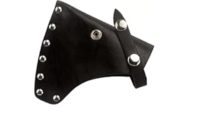 Pack of 1 Black Leather Hatchet Sheath Axe Adjustable Button Cover Camper Axe Head Protector Tool Lumberjack Outdoors Essenti