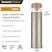 HIWILL Double Walled Vacuum Insulated Travel Coffee Mug, Stainless Steel Flask, Sports Water Bottle, 380ML 13OZ, Champagne
