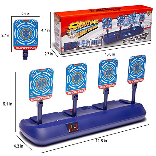 Nerf Gun Targets,Electronic Scoring Auto Reset Shooting Digital Target for Nerf Guns Toys , Ideal Christmas Gift Toy for Kids, Teens, Boys & Girls(2019 Update Version)
