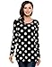 Zeagoo Women's Casual Oversized Baggy Off-Shoulder Shirts Polka Dot Pullover Tops