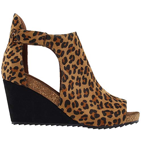 womens leopard wedge