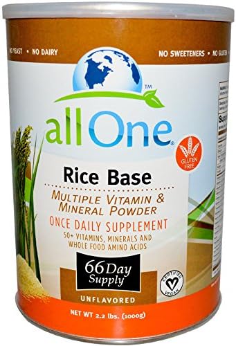 All One, Nutritech, Rice Base, Multiple Vitamin &amp; Mineral Powder, Unflavored, 2.2 lbs (1000 g)