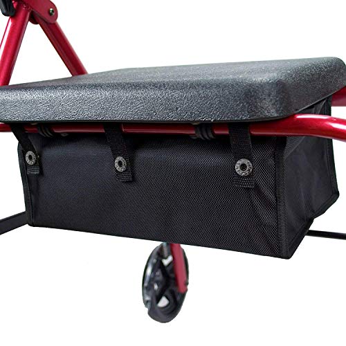 Under Seat Rollator Bag, 1680D Fabric Durable & Reliable Rollator Tote for Four Wheel Rollator or Walker - 12.5" Long x 8.5" Wide x 5.5" High