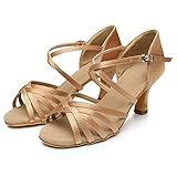 Cdso 3 Colors Women Satin Salsa Ballroom Latin Dance Shoes Heel 2.76 inches