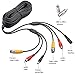 Masione 50ft Feet Audio Video Power CCTV Security Camera Cable with Bonus BNC RCA Adapters 1JC