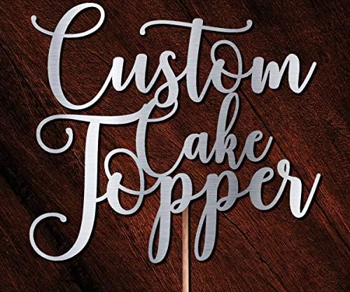 DindindiesDesigns Personalised Custom Cake Toppers Birthday Wedding Anniversary Bridal Baby Shower Farewell Party Mirror Green