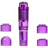 Finever Small Mini Massager Portable Pen for Body Face, Neck, Head,Back Massage with 4 Heads (1PK Purple)