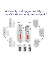 CPVAN Sensor de alarma de seguridad para puerta de ventana, sistema de alarma inalámbrico de seguridad para el hogar con 1 unidad de sirena, 2 sensores magnéticos y 1 mando a distancia, fácil instalación, ideal para el hogar apartamento CP1