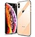 RANVOO Clear iPhone Xs Max Glass Case, Hard 10H Tempered Glass Back [Never Yellows] + Premium Silicone Bumper [Non Slip] Full Protective Transparent Cover for iPhone Xs Max 6.5 inch, Crystal Clear