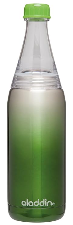 aladdin 10-02863-005 Fresco Twist & Go Edelstahl-Isolierflasche für Kaltgetränke, 0.6 Liter, grün