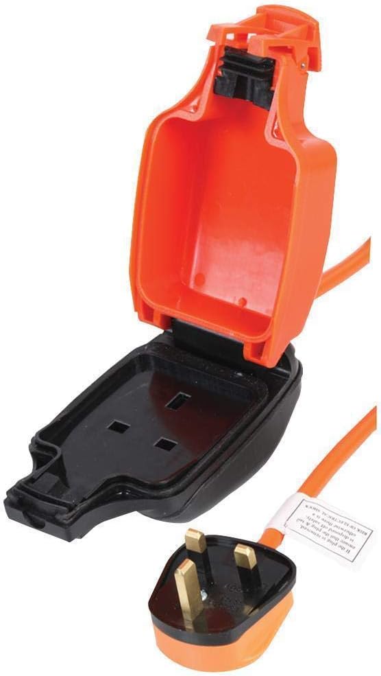 PRO ELEC PEL01008 Mains Extension Lead Outdoor 5m IP54 Orange 1-Gang