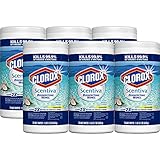 Clorox Scentiva Disinfecting Wipes, Pacific Breeze and Coconut - 70 Wipes - 6 Canisters/Case (31767)
