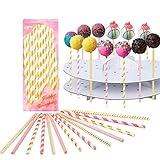 Cake pop sticks Lollipop treat sticks Colorful Lollipop Sticks 100 Pcs Straws Colorful Cake Pops Making Tools for Cake Pop DIY Homemade Fruit Candy Chocolate Lollipop Ice Cream And Ccookie